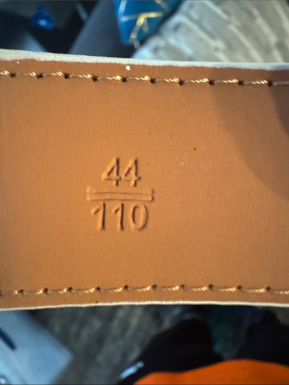Louis Vuitton Damier Azur Canvas Belt with Silver LV Buckle - Cream/Brown🔥New! - Picture 8 of 9